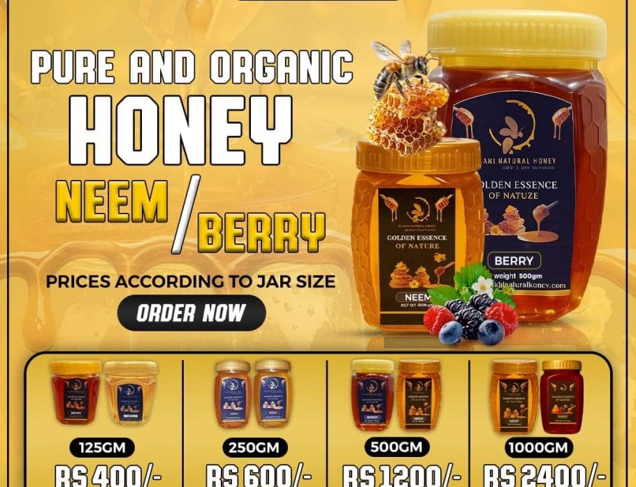 1 kg honey price in Pakistan depends on quality, source, and purity. Learn the real prices of pure honey and why Ellahi Natural Honey offers trusted Neem and Berry Honey.